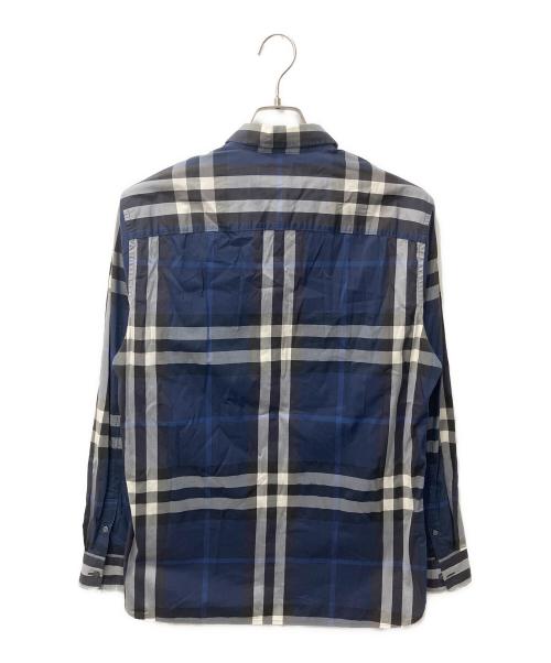 BURBERRY（バーバリー）BURBERRY (バーバリー) Stretch Cotton Poplin Shirt ブルー サイズ:Mの古着・服飾アイテム