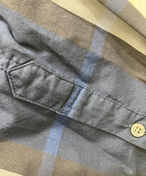 BURBERRY（バーバリー）BURBERRY (バーバリー) Stretch Cotton Poplin Shirt ブルー サイズ:Mの古着・服飾アイテム