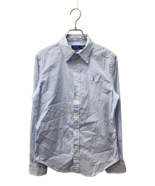 POLO RALPH LAUREN（ポロ・ラルフローレン）POLO RALPH LAUREN (ポロ・ラルフローレン) ストライプシャツ ブルー サイズ:４の古着・服飾アイテム