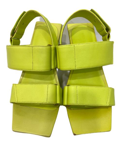 ISSEY MIYAKE（イッセイミヤケ）ISSEY MIYAKE (イッセイミヤケ) UNITED NUDE (ユナイテッドヌード) ROCK/ロックサンダル 黄緑 サイズ:36の古着・服飾アイテム