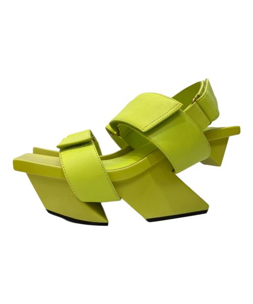 ISSEY MIYAKE（イッセイミヤケ）ISSEY MIYAKE (イッセイミヤケ) UNITED NUDE (ユナイテッドヌード) ROCK/ロックサンダル 黄緑 サイズ:36の古着・服飾アイテム