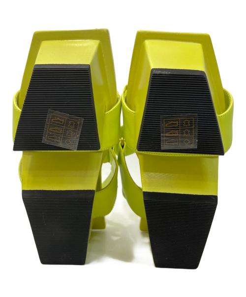 ISSEY MIYAKE（イッセイミヤケ）ISSEY MIYAKE (イッセイミヤケ) UNITED NUDE (ユナイテッドヌード) ROCK/ロックサンダル 黄緑 サイズ:36の古着・服飾アイテム