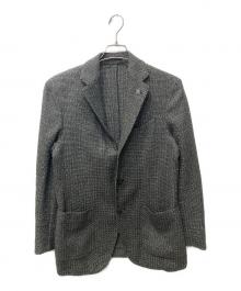 LARDINI（ラルディーニ）の古着「ガーメントダイ 段返り3つ釦ジャケット」｜モスグリーン