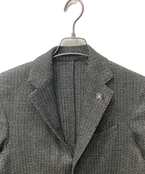 LARDINI（ラルディーニ）LARDINI (ラルディーニ) ガーメントダイ 段返り3つ釦ジャケット モスグリーン サイズ:48の古着・服飾アイテム