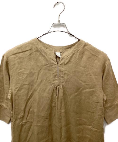 KAGURE（カグレ）kagure (カグレ) リネンVネックワンピース アイボリー サイズ:freeの古着・服飾アイテム