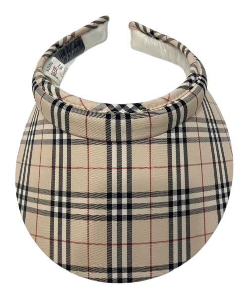 BURBERRY GOLF（バーバリーゴルフ）BURBERRY GOLF (バーバリーゴルフ) ノバチェックサンバイザー ベージュの古着・服飾アイテム