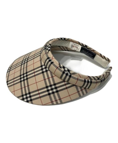 BURBERRY GOLF（バーバリーゴルフ）BURBERRY GOLF (バーバリーゴルフ) ノバチェックサンバイザー ベージュの古着・服飾アイテム
