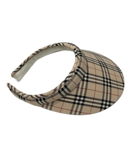 BURBERRY GOLF（バーバリーゴルフ）BURBERRY GOLF (バーバリーゴルフ) ノバチェックサンバイザー ベージュの古着・服飾アイテム