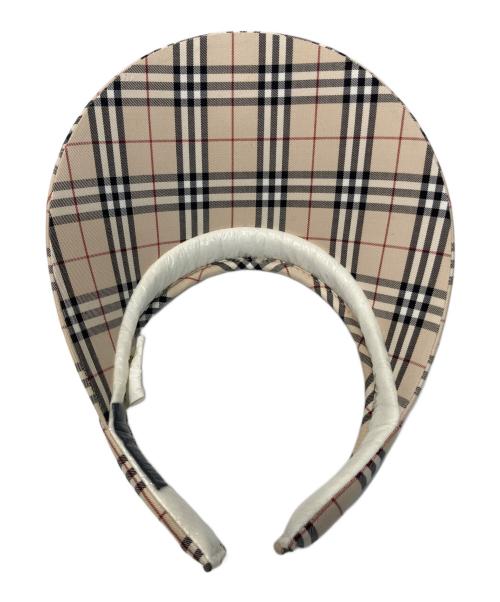 BURBERRY GOLF（バーバリーゴルフ）BURBERRY GOLF (バーバリーゴルフ) ノバチェックサンバイザー ベージュの古着・服飾アイテム