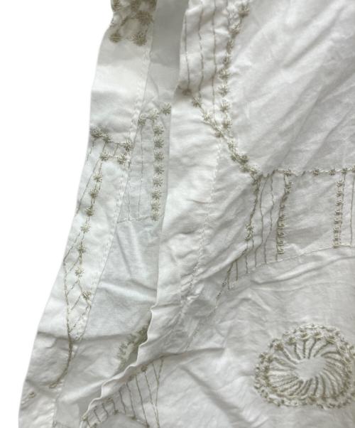 Marble SUD（マーブルシュッド）Marble SUD (マーブルシュッド) ワライ刺繍ブラウス ホワイト サイズ:採寸参照の古着・服飾アイテム
