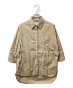 MADISON BLUEマディソンブルー）の古着「J.BRADLEY SHIRT七分袖シャツ」｜ベージュ