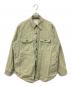 MADISON BLUE（マディソンブルー）の古着「HAMPTON BACK SATIN SHIRT/ハンプトンバックサテンシャツ」｜黄緑