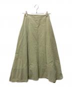 MADISON BLUEマディソンブルー）の古着「BACK SATIN MAXI FLARE SKIRT」｜ブラック