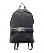 BALENCIAGAバレンシアガ）の古着「Canvas Leather Backpack/キャンバスレザーバックパック」｜ブラック