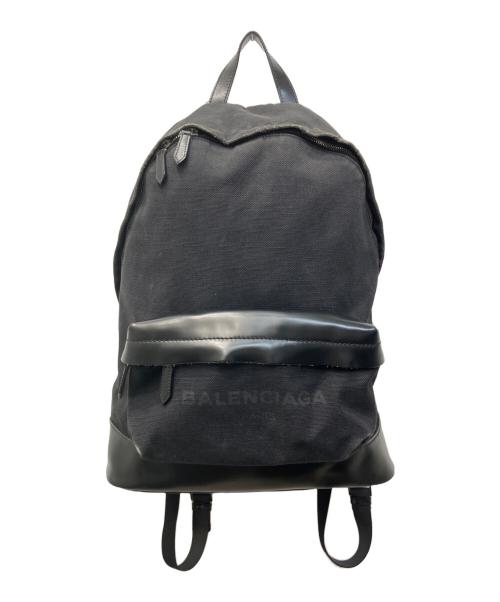 BALENCIAGA（バレンシアガ）BALENCIAGA (バレンシアガ) Canvas Leather Backpack/キャンバスレザーバックパック ブラックの古着・服飾アイテム