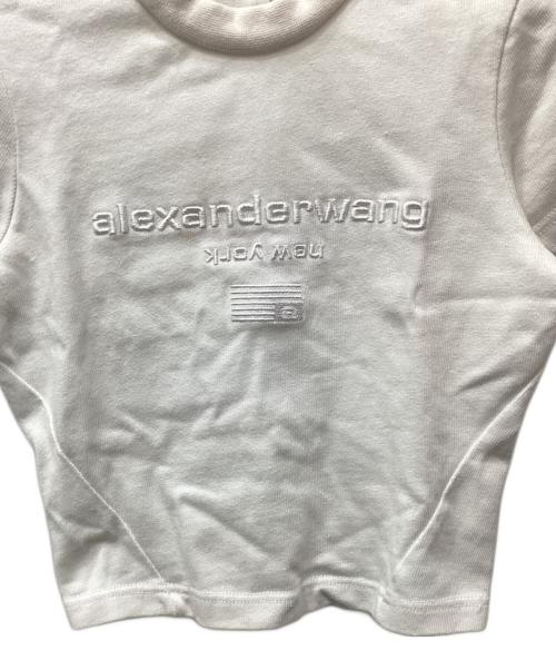 ALEXANDER WANG（アレキサンダー・ワン）ALEXANDER WANG (アレキサンダー・ワン) バッグジップミニTシャツ アイボリーの古着・服飾アイテム