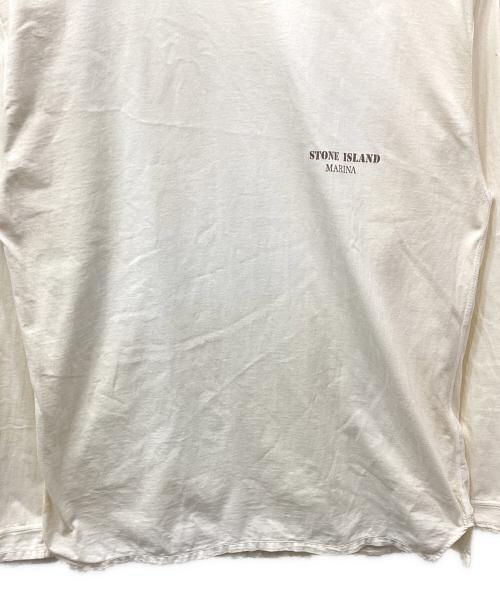 STONE ISLAND（ストーンアイランド）STONE ISLAND (ストーンアイランド) ロゴプリントカットソー アイボリー サイズ:Lの古着・服飾アイテム