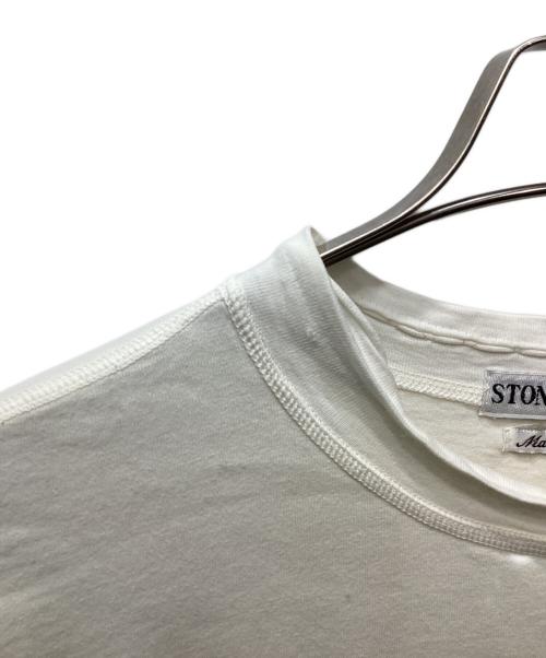 STONE ISLAND（ストーンアイランド）STONE ISLAND (ストーンアイランド) ロゴプリントカットソー アイボリー サイズ:Lの古着・服飾アイテム