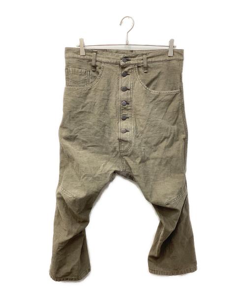 NEMETH（ネメス）NEMETH (ネメス) 立体裁断サルエルデニムパンツ カーキ サイズ:XSの古着・服飾アイテム