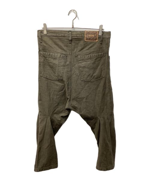 NEMETH（ネメス）NEMETH (ネメス) 立体裁断サルエルデニムパンツ カーキ サイズ:XSの古着・服飾アイテム