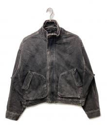 ZARA（ザラ）の古着「フェードデザインブラックデニムジャケット」｜ブラック