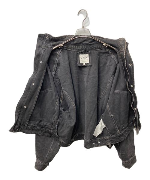 ZARA（ザラ）ZARA (ザラ) フェードデザインブラックデニムジャケット ブラック サイズ:Mの古着・服飾アイテム
