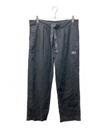 WIND AND SEA（ウィンダンシー）の古着「Linen Over Easy Pant/リネンオーバーイージーパンツ」｜ブラック