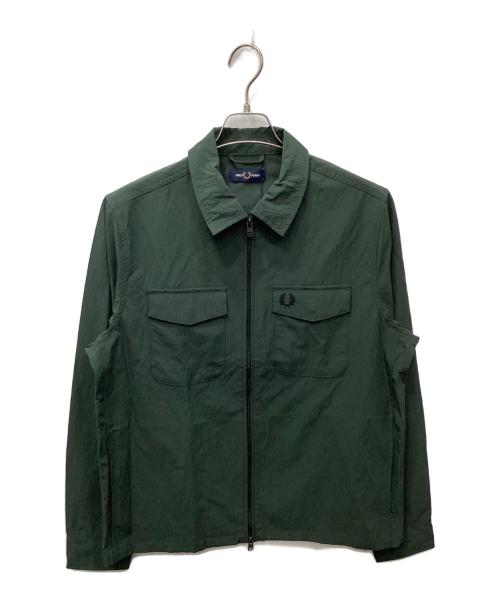 FRED PERRY（フレッドペリー）FRED PERRY (フレッドペリー) Zip Through Overshirt グリーン サイズ:Mの古着・服飾アイテム