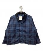 Barbourバブアー）の古着「transport check cotton casual jacket/トランスポートチェックコットンカジュアルジャケット」｜ブルー