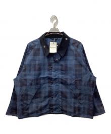 Barbour（バブアー）の古着「transport check cotton casual jacket/トランスポートチェックコットンカジュアルジャケット」｜ブルー