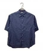 STEVEN ALANスティーブンアラン）の古着「C/L/S チェック レギュラーカラー シャツ ALINE LOOSE CASUAL」｜ブルー
