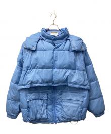 SOFTHYPHEN（ソフトハイフン）の古着「LAYER FRONT PUFFER JACKET　「レイヤー フロント パファー ジャケット」」｜スカイブルー