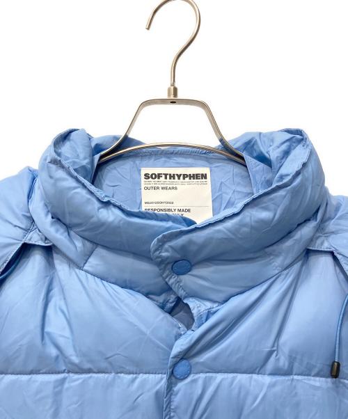 SOFTHYPHEN（ソフトハイフン）SOFTHYPHEN (ソフトハイフン) LAYER FRONT PUFFER JACKET　「レイヤー フロント パファー ジャケット」 スカイブルー サイズ:03の古着・服飾アイテム
