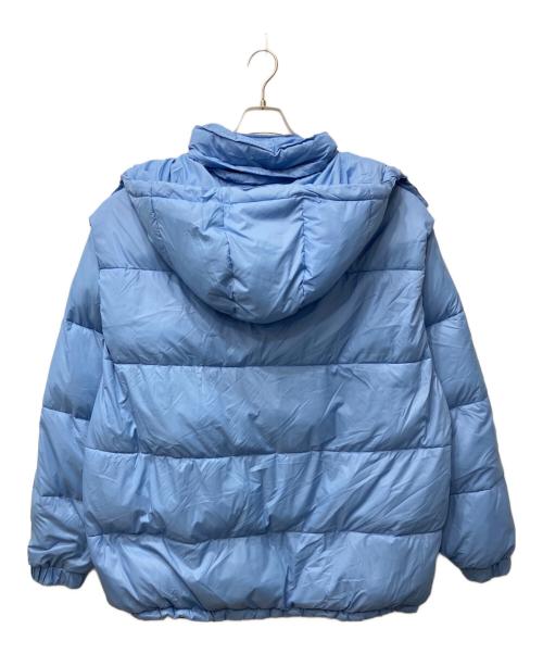 SOFTHYPHEN（ソフトハイフン）SOFTHYPHEN (ソフトハイフン) LAYER FRONT PUFFER JACKET　「レイヤー フロント パファー ジャケット」 スカイブルー サイズ:03の古着・服飾アイテム
