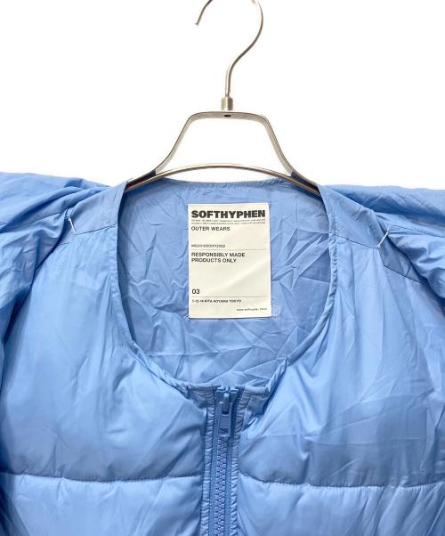 SOFTHYPHEN（ソフトハイフン）SOFTHYPHEN (ソフトハイフン) LAYER FRONT PUFFER JACKET　「レイヤー フロント パファー ジャケット」 スカイブルー サイズ:03の古着・服飾アイテム