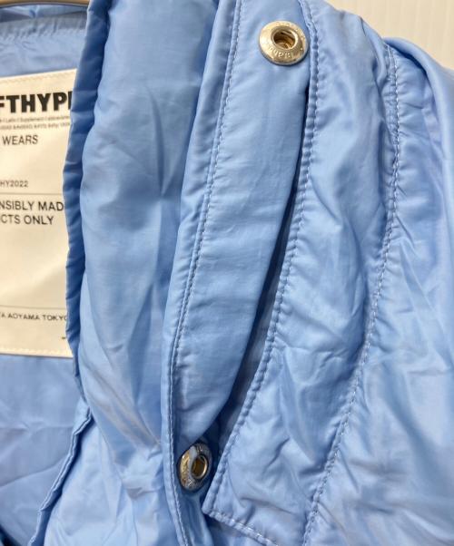 SOFTHYPHEN（ソフトハイフン）SOFTHYPHEN (ソフトハイフン) LAYER FRONT PUFFER JACKET　「レイヤー フロント パファー ジャケット」 スカイブルー サイズ:03の古着・服飾アイテム