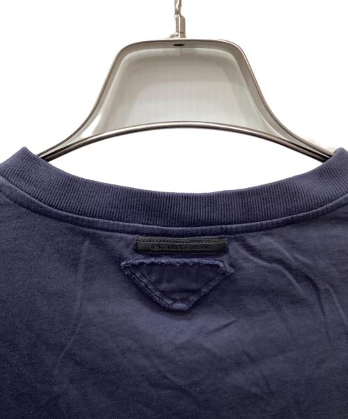 PRADA（プラダ）PRADA (プラダ) バックトライアングルVネックTシャツ ネイビー サイズ:Sの古着・服飾アイテム