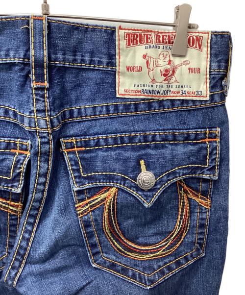 TRUE RELIGION（トゥルー レリジョン）TRUE RELIGION (トゥルー レリジョン) RAINBOW JOEY フレアデニムパンツ（レインボージョーイ） インディゴ サイズ:W34×L33の古着・服飾アイテム