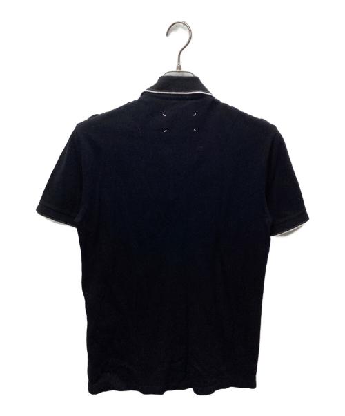 Maison Margiela（メゾンマルジェラ）Maison Margiela (メゾンマルジェラ) ダメージ加工ポロシャツ ブラック サイズ:44の古着・服飾アイテム