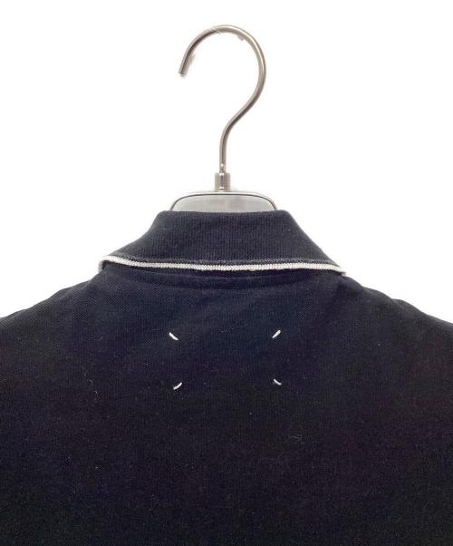 Maison Margiela（メゾンマルジェラ）Maison Margiela (メゾンマルジェラ) ダメージ加工ポロシャツ ブラック サイズ:44の古着・服飾アイテム