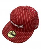 SUPREME×COMME des GARCONS SHIRT×New Eraシュプリーム×コムデギャルソンシャツ×ニューエラ）の古着「BOX LOGO cap（ボックスロゴキャップ）」｜レッド