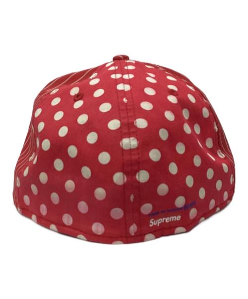 SUPREME（シュプリーム）Supreme (シュプリーム) COMME des GARCONS SHIRT (コムデギャルソンシャツ) New Era (ニューエラ) BOX LOGO cap（ボックスロゴキャップ） レッド サイズ:7 3/8の古着・服飾アイテム