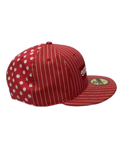 SUPREME（シュプリーム）Supreme (シュプリーム) COMME des GARCONS SHIRT (コムデギャルソンシャツ) New Era (ニューエラ) BOX LOGO cap（ボックスロゴキャップ） レッド サイズ:7 3/8の古着・服飾アイテム