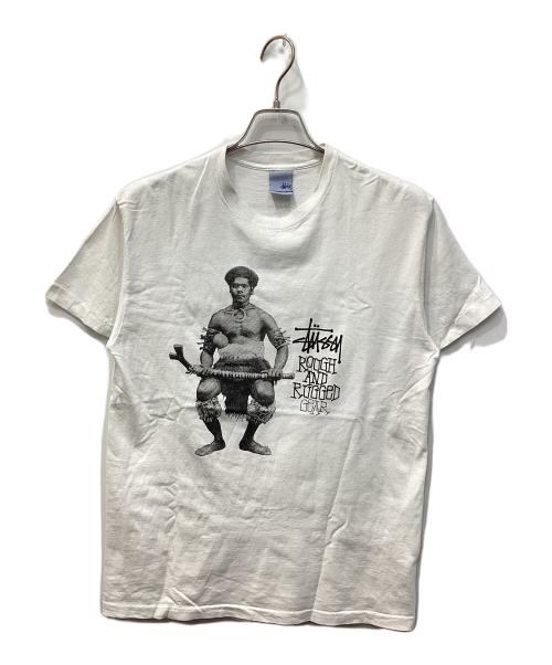 stussy（ステューシー）stussy (ステューシー) ROUGH AND RUGGED GEART TEE/ラフアンドラギッドグレートTシャツ ホワイト サイズ:Mの古着・服飾アイテム