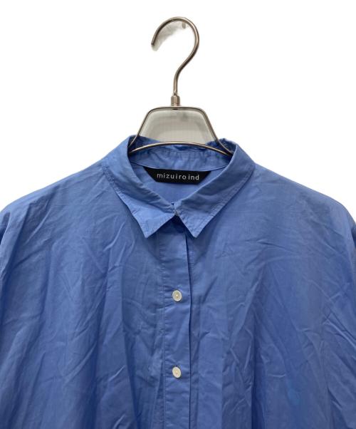 mizuiro-ind（ミズイロインド）mizuiro-ind (ミズイロインド) Aラインフレアシャツワンピース ブルー サイズ:不明の古着・服飾アイテム