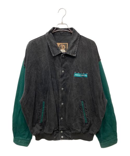 INTERNATIONAL DENIM（インターナショナルデニム）International Denim (インターナショナルデニム) デニムブルゾン グリーン×ブラック サイズ:XLの古着・服飾アイテム