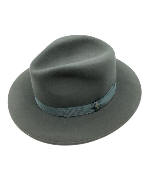 BORSALINO（ボルサリーノ）BORSALINO (ボルサリーノ) ウールカシミヤハット グレー サイズ:60の古着・服飾アイテム