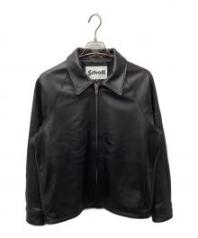 SCHOTT BROS.（ショット）の古着「BEAUTY&YOUTH別注 レザートラッカーブルゾン」｜ブラック