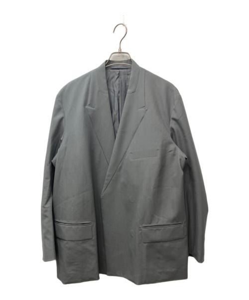 YOKE（ヨーク）YOKE (ヨーク) COVERED COLLARLESS JACKE ライトグレー サイズ:2の古着・服飾アイテム