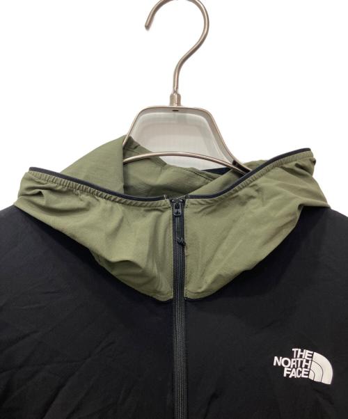THE NORTH FACE（ザ ノース フェイス）THE NORTH FACE (ザ ノース フェイス) エニータイムウィンドフーディ ブラック×カーキ サイズ:Mの古着・服飾アイテム